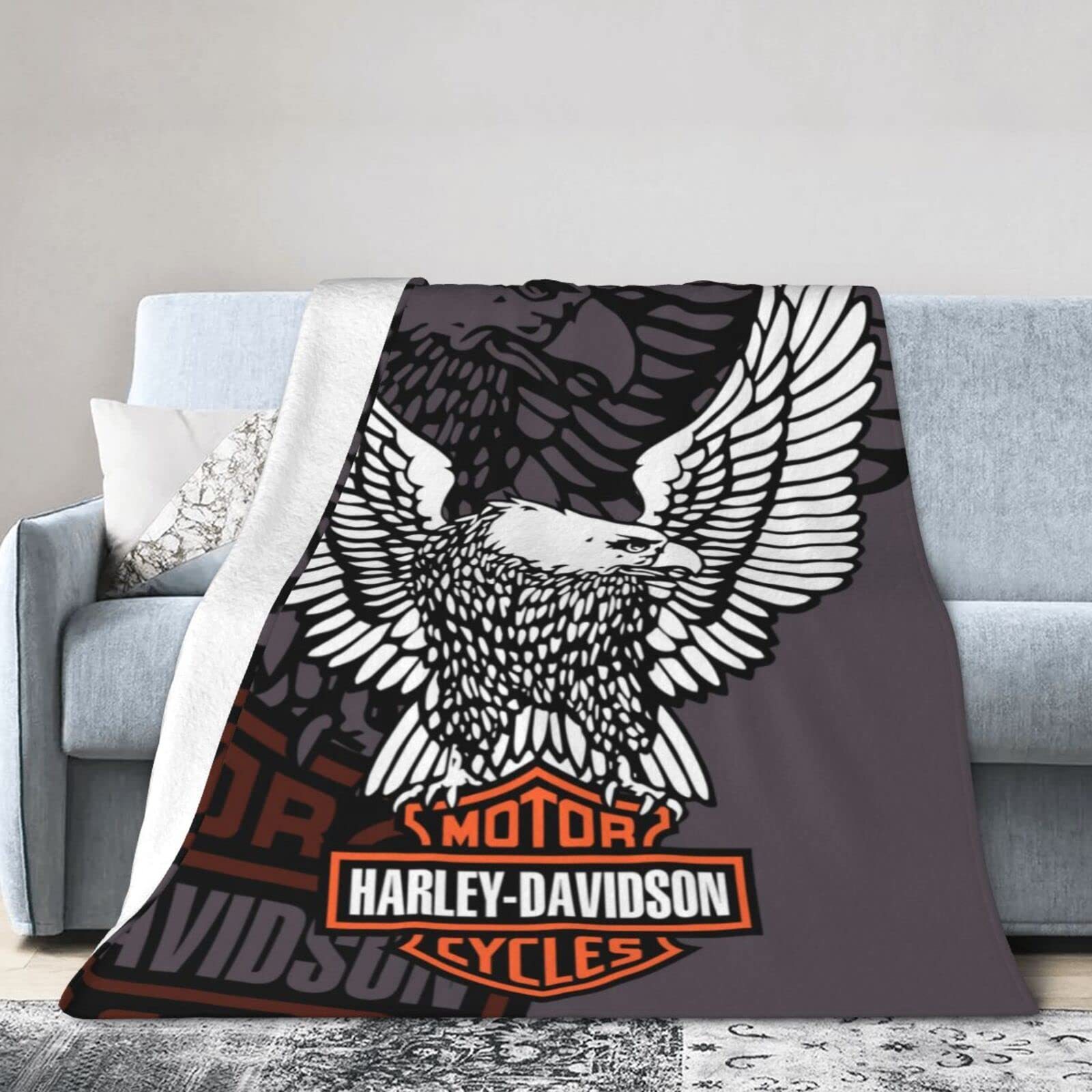 Harley Davidson Motorräder Flanell Decke Warmes Schlafsofa Werfen