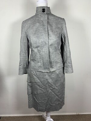 Per Se Womens 3/4 Sleeve Skirt Suit Set, Size 2