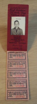 VTG 1940 'SEASON Ticket Book'~''GOLDEN GATE EXPOSITION'' San Francisco PHOTO ID~