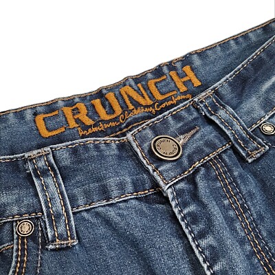 Crunch Mens W34 x L30 Blue Jeans. Mediun Wash Blue Denim. | eBay