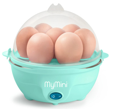Premium 7-Egg Electric Cooker Eggs Boiler One -Touch Cooking, Teal