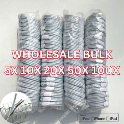 3/6FT USB Charger Cable Cord For Apple iPhone XR 11 12 13 14 Pro iPad Wholesale