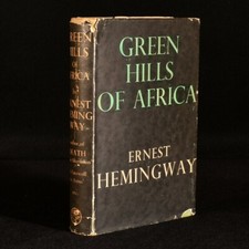 1936 Green Hills of Africa Ernest Hemingway Dust Wrapper 1st British Edition