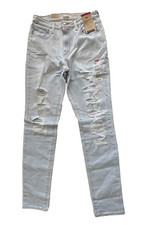 Levi's Women's 721 High-Rise Skinny Jeans Light Blue 8 Medium 29x30 Distressed