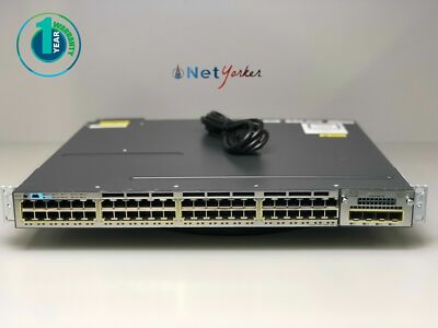 Cisco WS-C3750X-48PF-E 48 Port PoE Gigabit Switch W/C3KX-NM-1G- Fast ...