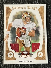 🔥STEVE YOUNG 2009 DT DK 2 COLOR GAME USED DUAL  JERSEY PATCH #d /250!🔥49ERS!
