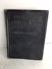 Vintage Leather Audels Diesel Engine Manual Book 1936-39-42 Some Wear