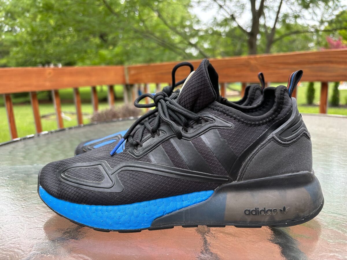 Size 9.5 - adidas ZX 2K Boost Black Glow Blue for sale Size 9.5 - adidas ZX 2K Boost Black Glow Blue for sale