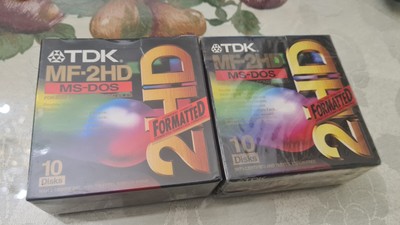 TDK MF-2HD MS-DOS Floppy Disk 2 x Sealed Box of 10