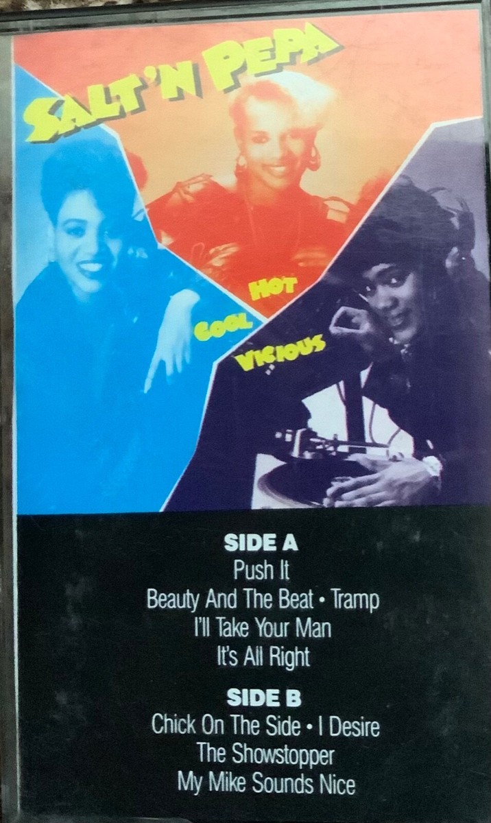 Salt 'N Pepa Cassette Hot Cool & Vicious Audio Tape rare pop hip