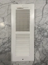 Hart & Cooley 661 Series 12" x 4" White Ceiling or Sidewall Register #010821