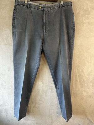 Peter Millar Chino Pants Men's 40 X 33 Blue Pima Cotton Factory Fading Tapered