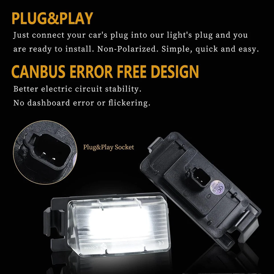 Luz de matrícula LED completa para Nissan 350Z 370Z GT-R Infiniti G35 G37 Q40 Q60 Foto 3 de 4