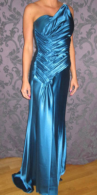 Forrmal Wedding Long Evening dress Petrol. NWT L Elegant Sexy One Shoulder | eBay Forrmal Wedding Long Evening dress Petrol. NWT L Elegant Sexy One Shoulder | eBay