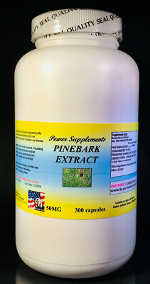 Pine bark extract 50mg~ 300 capsules,antioxidant,Anti-inflammatory  Made in USA.