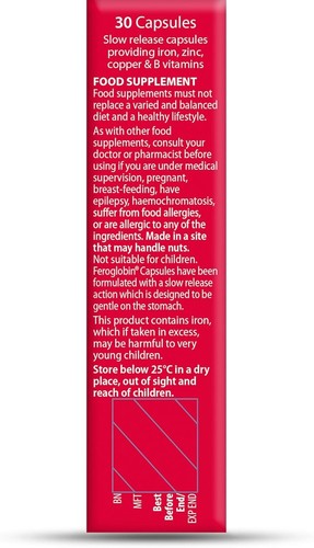 Feroglobin Iron Supplement Capsules Support Iron Defficiency, Anemia and Blood f - Picture 6 of 6