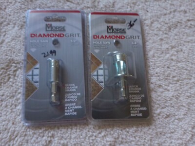 M K Morse 1/2'' & 3/4'' Diamond Grit Hole Saws