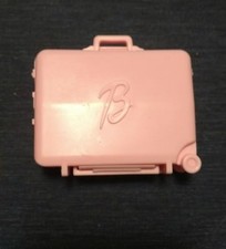 Barbie Doll Accessory Item Light Pink Luggage Bag Travel Bag Suitcase FREE SHIP