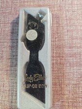 Vintage Lady Ellen Black Velvet Bow on Metal Clip New in Old Stock Package