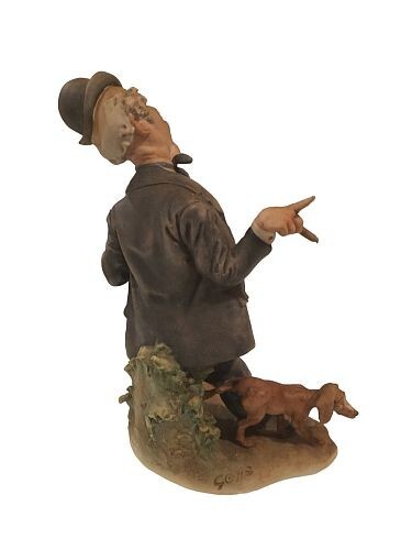 Giuseppe Cappe Capodimonte Figurine Of An Old Man With His Dog - Picture 3 of 5