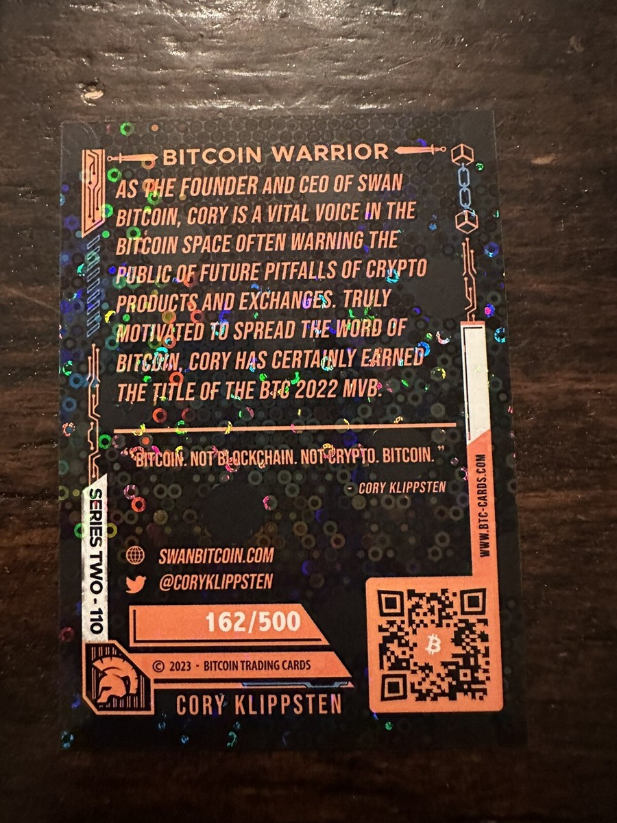 Bitcoin Trading Cards Series 2 Cory Klippsten #110 holofoil /500 | eBay