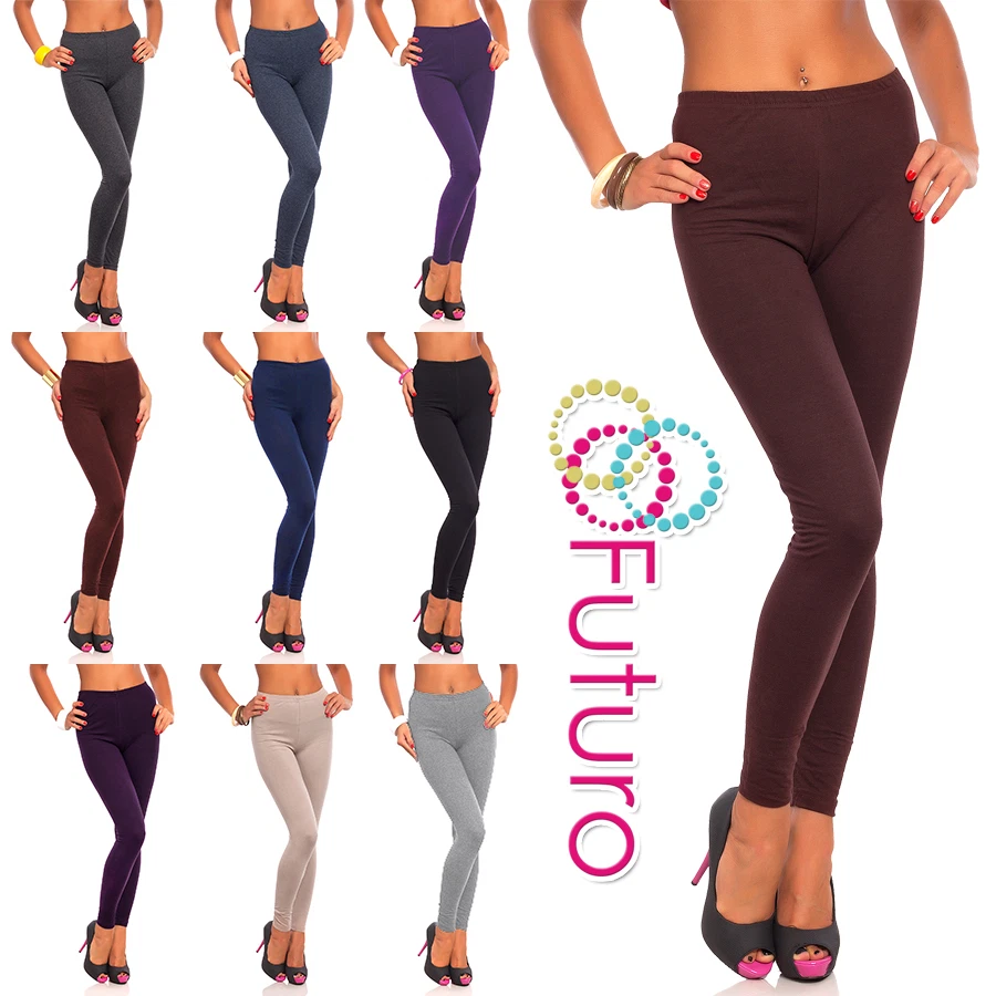 Womens Leggings Cotton Full Length Sizes 8 - 28 NOT SEE THROUGH - Image 1 of 1