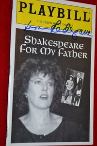 LYNN REDGRAVE in SHAKESPEARE FOR MY FATHER rare SIGNED Broadway Playbill