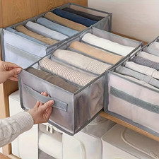 7 Grid Clothes Organiser Drawer Storage Box Wardrobe Folded Clothes Divider