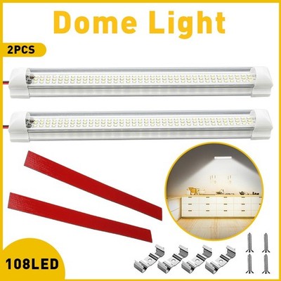 2x 12V 108 RV LED Dome Ceiling Light Interior LED Lighting for Trailer Camper