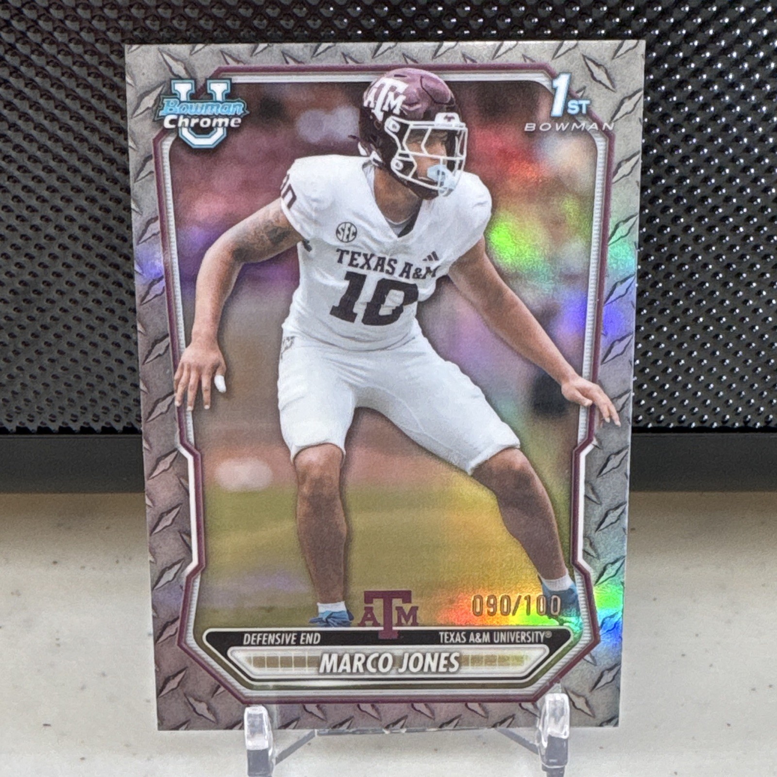 Topps Bowman Chrome 2026 Marco Jones Texas A&M Aggies #BCP-160 Steel Rookie /100
