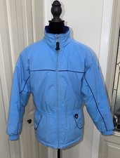 Obermeyer Juniors 16 Insulated Ski Jacket Blue Nylon Winter Snow Coat Full Zip
