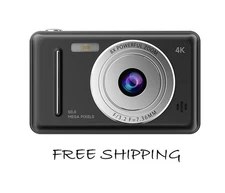 Digital Camera 32GB HD 1080P 50MP 2.4'' LCD Screen 8X Zoom Anti-Shake Black