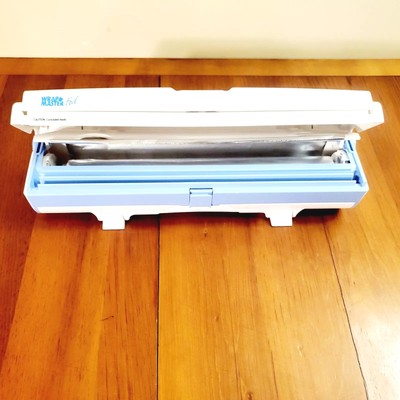 Wrapmaster 1500 Aluminum Foil Dispenser White Blue w/ Majority of Roll Included