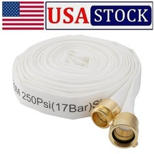1-1/2" ID X75 FT Fire Hose 450 PSI Burst Pressure Fire Hose NST/NH Brass Couple