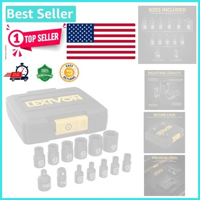 Durable 13-Piece Chrome Vanadium E-TORX Socket Set with Enhanced Storage Case