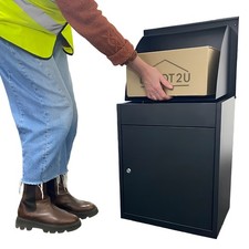 Large Parcel Post Box for Home, 8mm Galvanised Steel (L335 x W435 x H540mm)