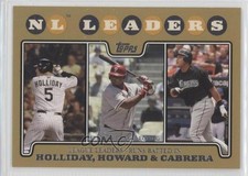 2008 Topps League Leaders Gold Border /2008 Matt Holliday Ryan Howard #58 ii1