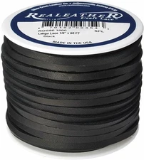 Realeather Cowhide Latigo Lace Spool, 1/8"x50', Multiple Colors Available