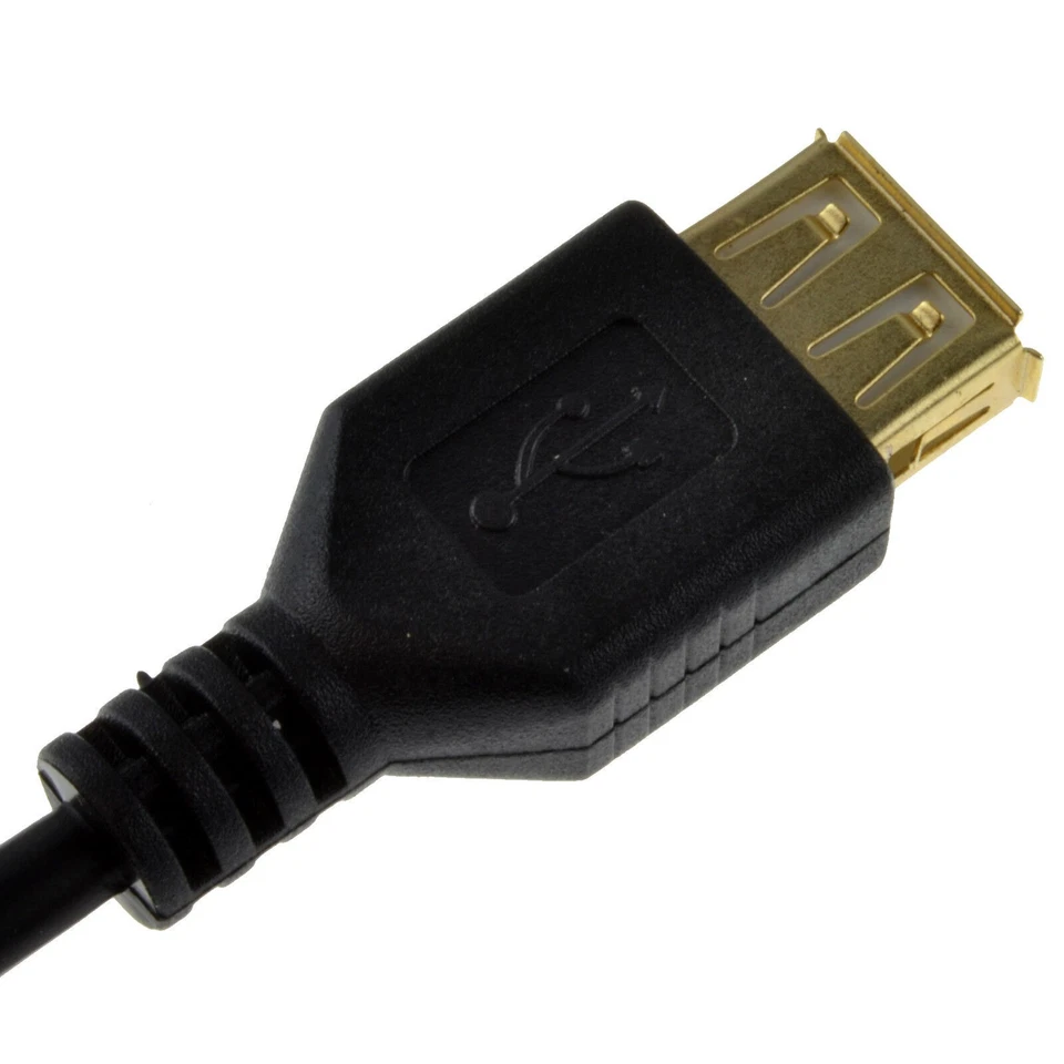 GOLD USB 2.0 24AWG Copper EXTENSION Cable A Plug to Socket Lead 50cm/1m/2m/3m/5m - Image 2 of 4