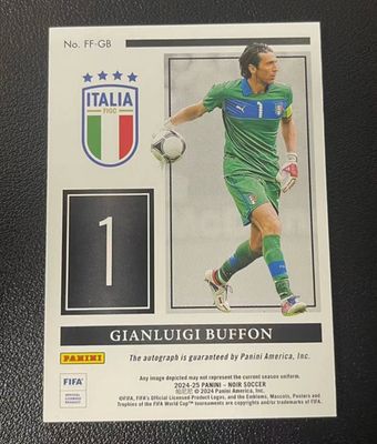 Gianluigi Buffon 2024-25 Panini Noir - Freeze Frame Signatures /5