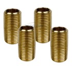 4 Pack Brass Close Pipe Nipple Fitting 1/8" MNPT x 1/8" NPT Male Adapter