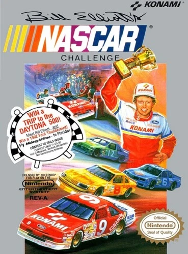 Bill Elliott's NASCAR Challenge For Nintendo NES Vintage Racing  1E