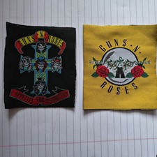 VINTAGE ORIGINAL 1980'S  GUNS N ROSES SEW ON PATCHES LOT, UNUSED, RARE...