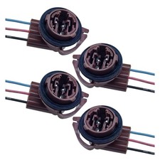4PCS 3156 3157 Pre-Wired Harness Sockets, LED Bulbs Socket Adapter Pigtail Co...