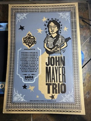 John Mayer Trio Limited Edition 19 x 12 1/2 Lithograph House Of Blues Tour 2005