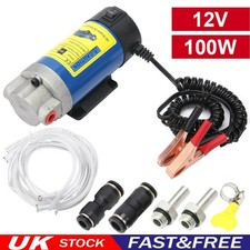 12V 100W Electric Car Engine Fluid Diesel Oil Transfer Extractor Pump Siphon UK