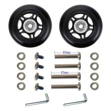 1 Pair Luggage Suitcase Inline Skate Replacement Wheels OD90mm ID6mmxW24mm
