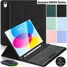 Beleuchtete Tastatur mit Schutzhülle für iP...