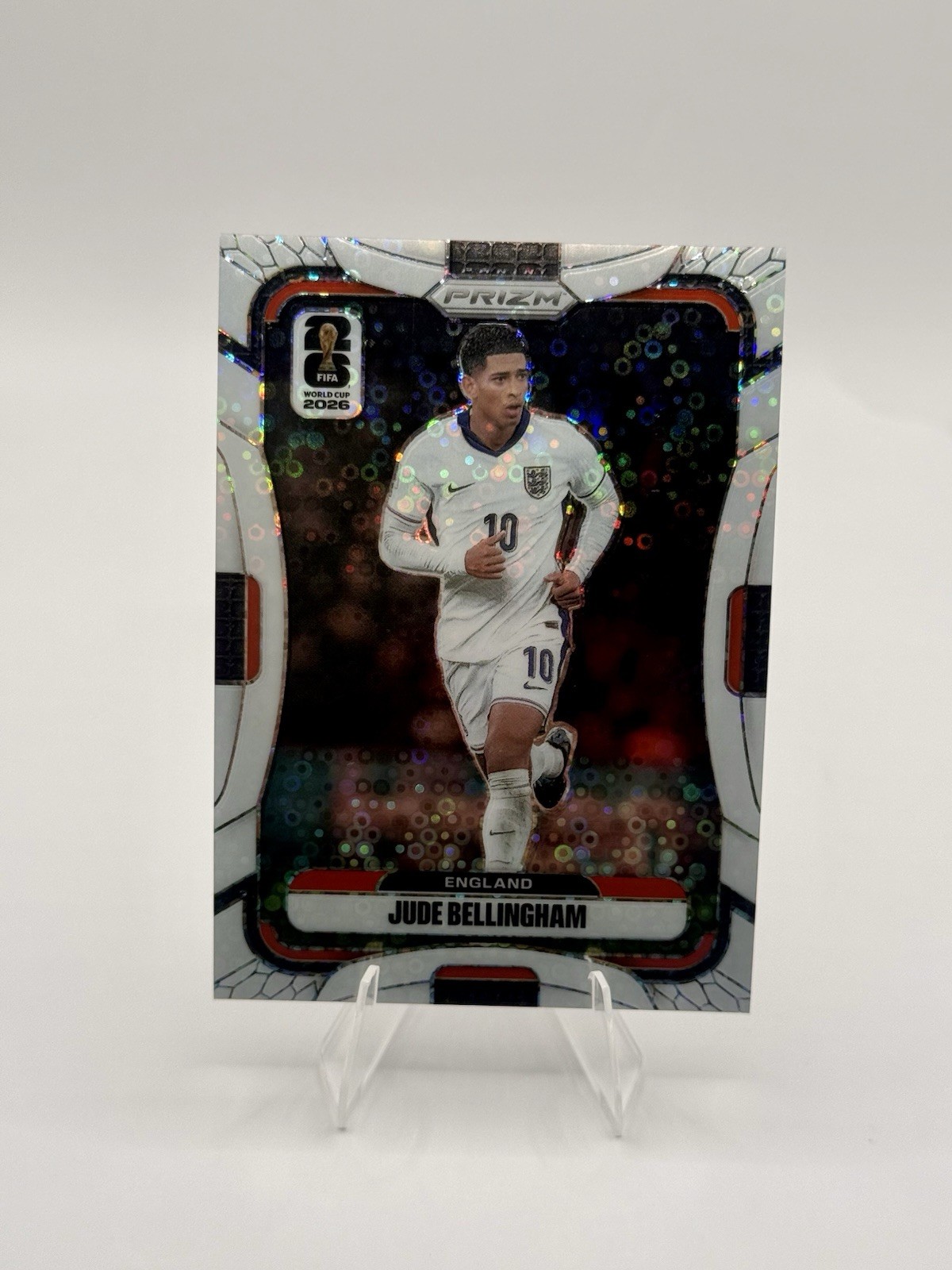 2026 Panini Prizm FIFA World Cup Jude Bellingham White Disco SSP #04/20 England view 5