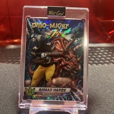 Wild Card Dino-Might Dino Eruption Football Card 1/1 Ahmad Hardy